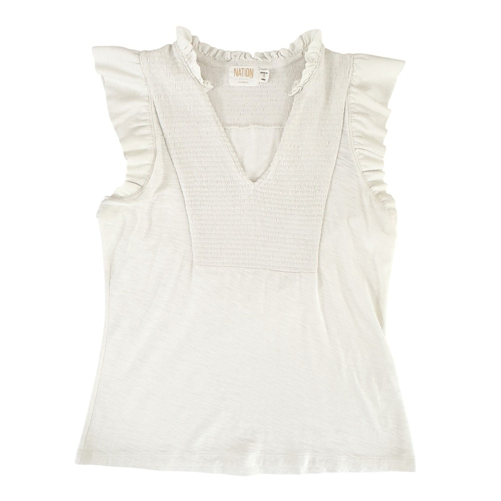 Nation LTD Habiba Fancy Tank in Off White - S